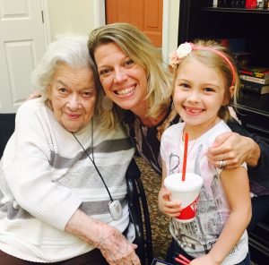 Grandma with Cosette and me